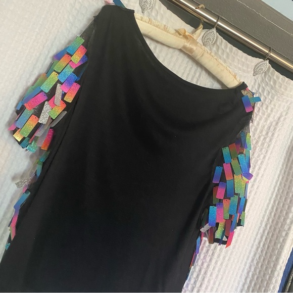 Sheer glam Plus Size Fun- Multiple Color - sparkle shimmer top - sequins - Picture 6 of 7